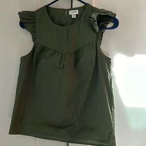 J Crew Flutter Sleeve Top
